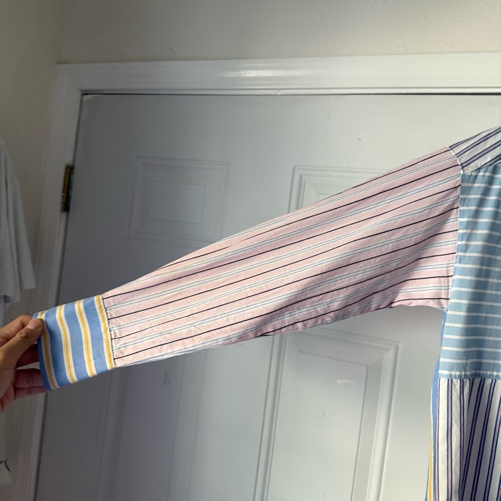 J.Mclaughlin Multicolor Striped Patchwork Cotton … - image 2